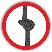 Канатный строп: запрещается вязание узлов